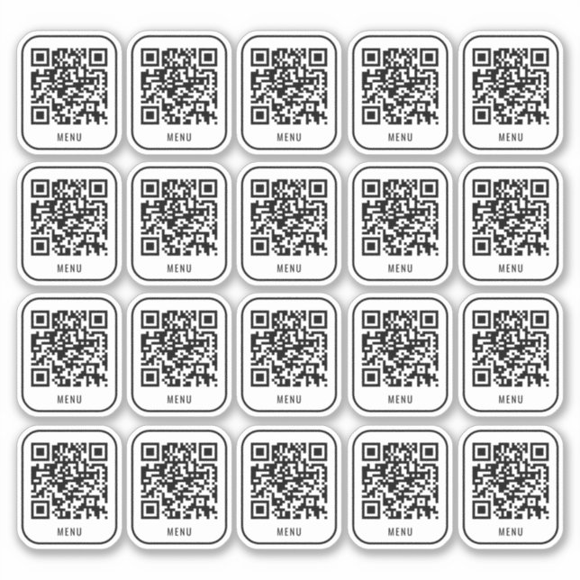 Autocollant de code QR de table de café | Scan de  (Devant)
