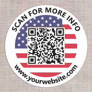 Autocollant de code QR des États-Unis modernes Dra