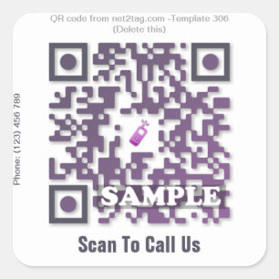 Autocollant de code QR personnalisé (modèle de cod