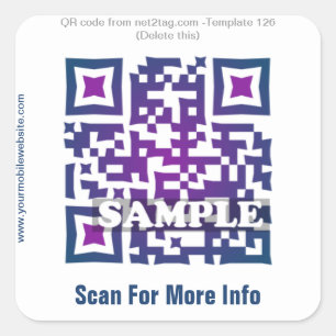 Autocollant de code QR personnalisé (modèle de cod