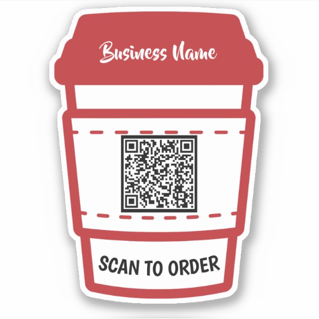 Autocollant de code QR pour commander et menu pour (Devant)