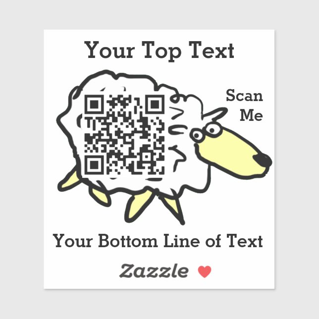 Autocollant de code QR Sheep Fun (Feuille)
