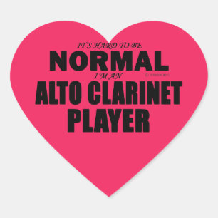 Autocollant de coeur Alto Clarinet