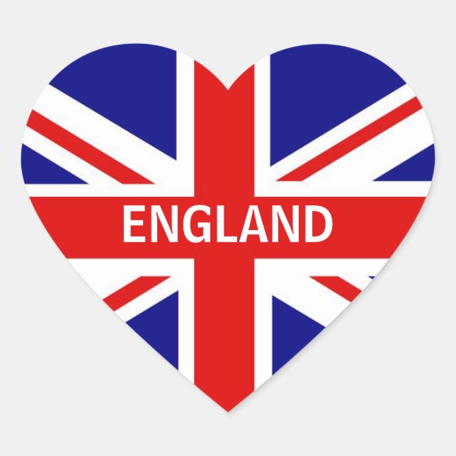 Autocollant de coeur anglais (Devant)