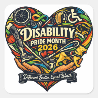 Autocollant de cœur de fierté du handicap 2026