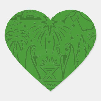 autocollant de coeur de Noël