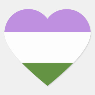 Autocollant de coeur du drapeau de genre