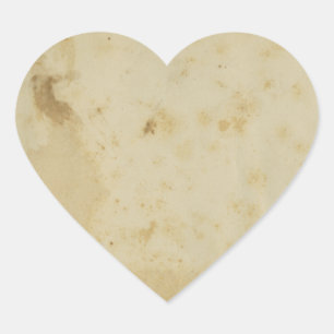 Autocollant de coeur en papier des années 1870