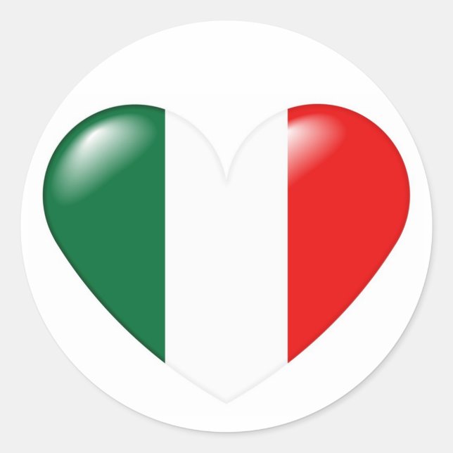 Autocollant de coeur italien - Cuore Italiano (Devant)