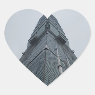 Autocollant de coeur Taipei 101