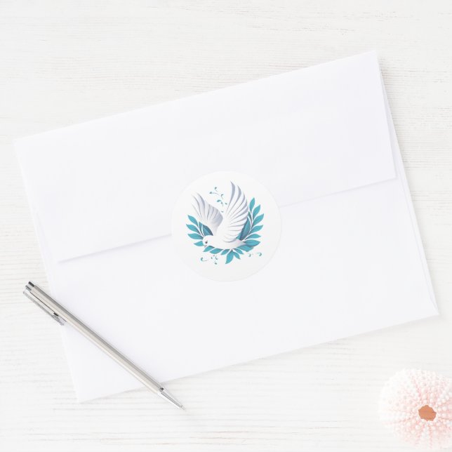 Autocollant de colombe (Enveloppe)