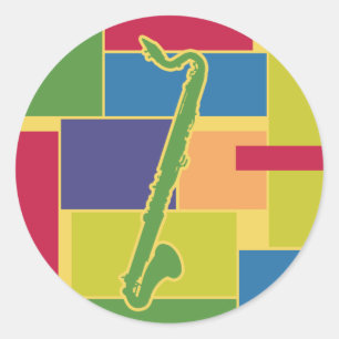 Autocollant de Colorblocks de clarinette basse