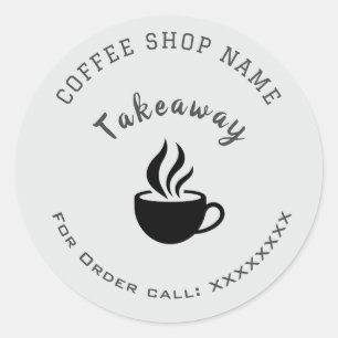 Autocollant de commerce à emporter/commande pour c