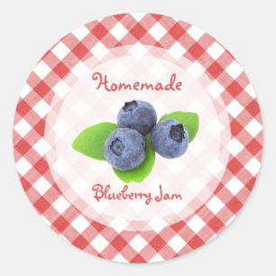 Autocollant de confiture de bleuet