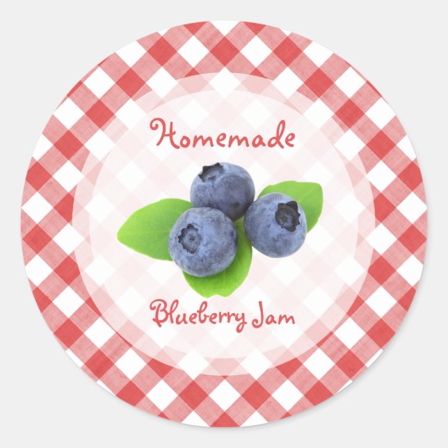 Autocollant de confiture de bleuet (Devant)