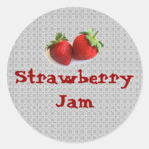 Autocollant de confiture de fraise