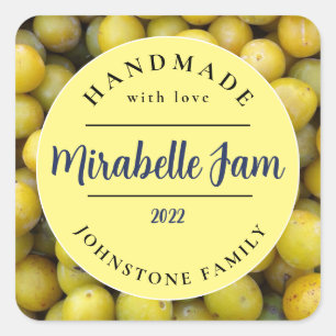 Autocollant de confiture Mirabelle personnalisable