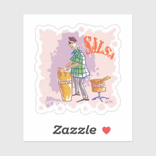 Autocollant de contour de batteur de salsa (Feuille)