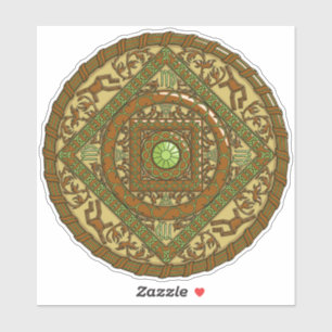 Autocollant de contour de mandala de la Vierge