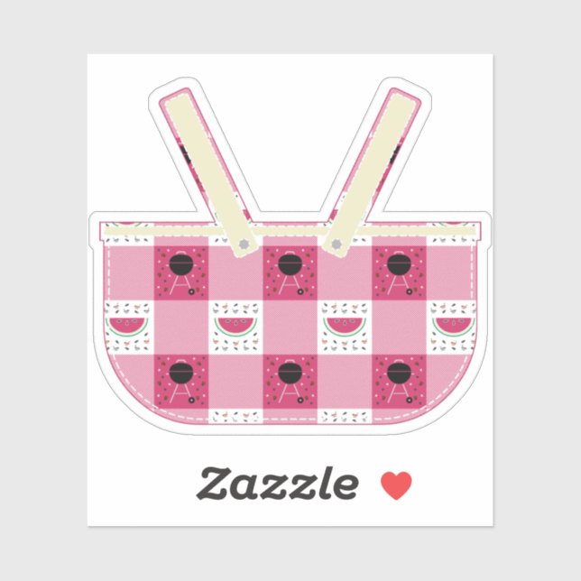 Autocollant de contour de pique-nique d'été (Feuille)