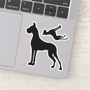 Autocollant de contour Great Dane recadré