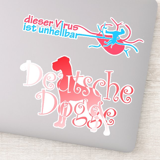 Autocollant de contour Image Grand Danois (Détail)