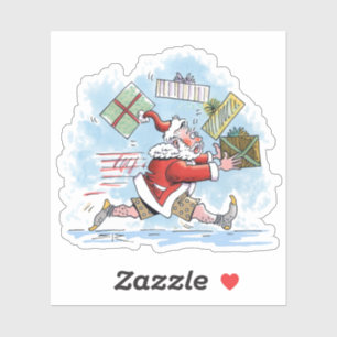 Autocollant de contour non préparé père Noël