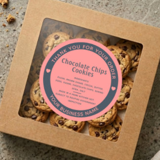 Autocollant de cookie à ingrédient de loi de cotta