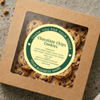 Autocollant de cookie de loi de cottage jaune clai