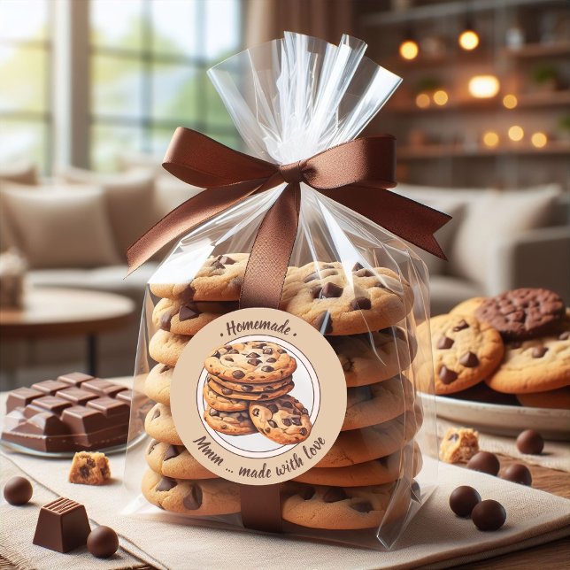 Autocollant de cookies d'aquarelle texte personnal (Créateur téléchargé)