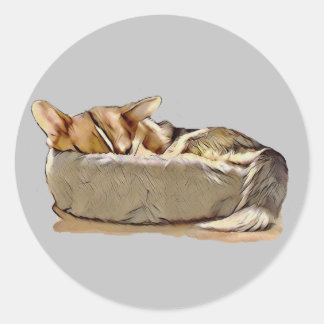 Autocollant de corgi gallois pour couchage