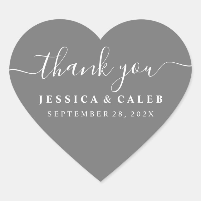 Autocollant de couple pour remercier (Devant)