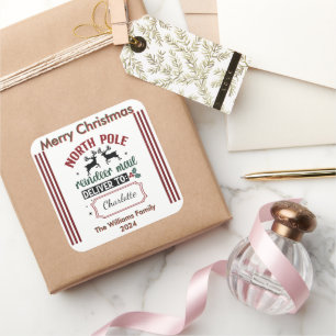 Autocollant de courrier des rennes de vacances