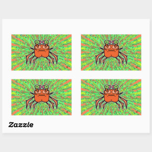 Autocollant de crabe grincheux drôle