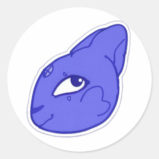 Autocollant de créature de fantasy Blue Kageko