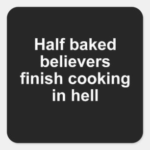Autocollant de croyants à moitié cuits