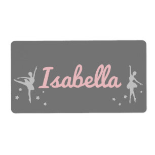 Autocollant de danseuse de ballet personnalisé Nom