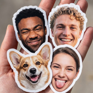 Autocollant de découpage de visage personnalisé po
