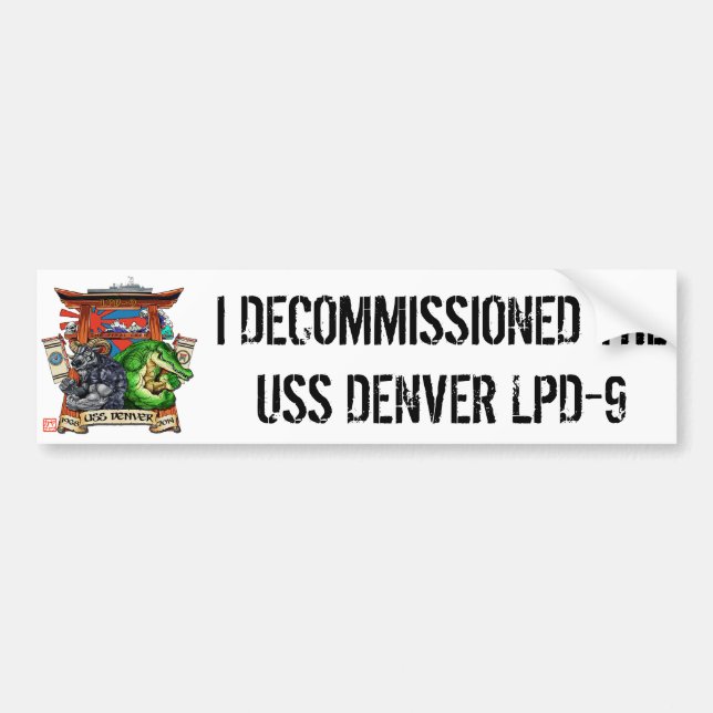 Autocollant de désarmement d'USS Denver LPD-9 (Devant)