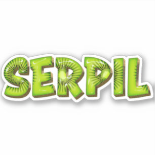 Autocollant de design Kiwi Serpil Name Sticker