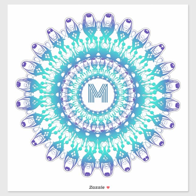 Autocollant de design Mandala ethnique (Feuille)