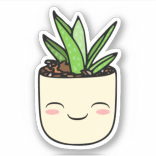 Autocollant de dessin animé Aloe Kawaii