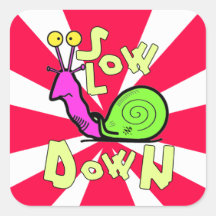 Autocollant de dessin animé d'escargot cool