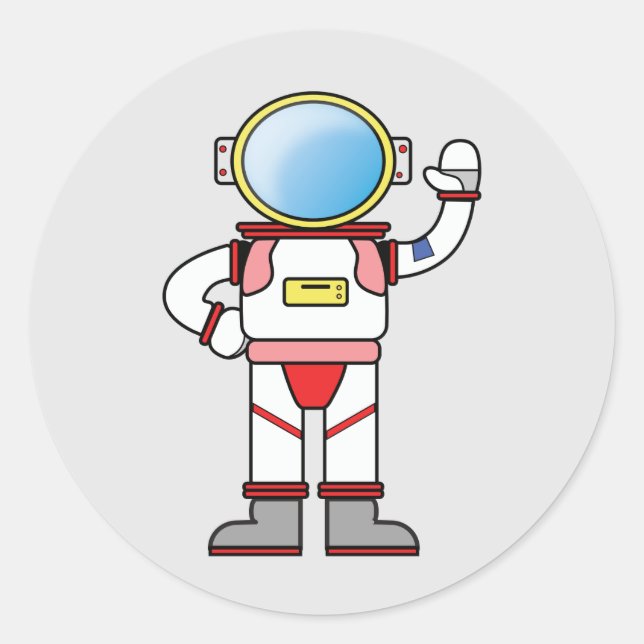 Autocollant de dessin astronaute (Devant)
