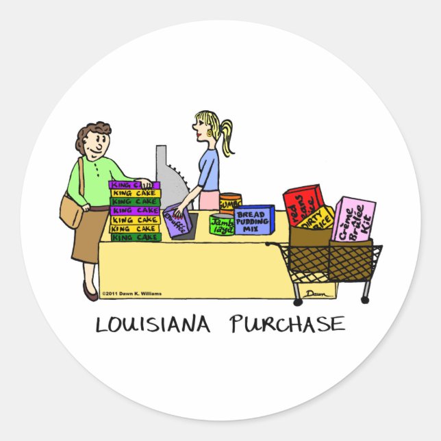 Autocollant de dessin Louisiane (Devant)
