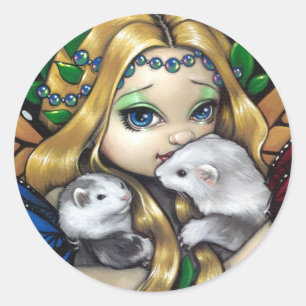 Autocollant de "deux furets de Fae"