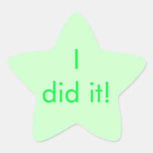 Autocollant de diagramme de corvée "je l'ai fait 