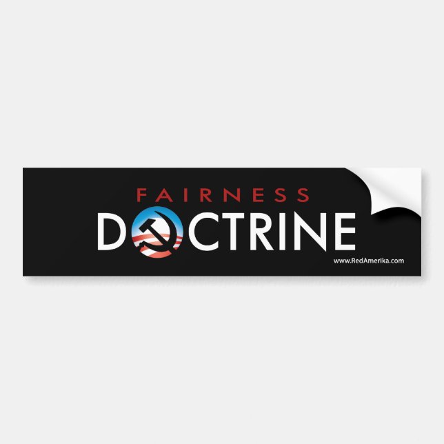 Autocollant de doctrine d'équité d'Obama (Devant)