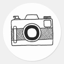 Autocollant de doodle pour appareil photo noir et