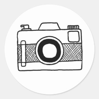Autocollant de doodle pour appareil photo noir et